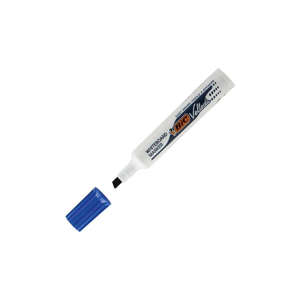 Pennarello Whiteboard Marker Velleda 1791 - punta a scalpello da 3,3mm a 4,6mm - blu - Bic