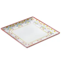 Piatto quadrato Linea CorfÃ¹ - 17 x 17 x 2 cm - melamina - Leone