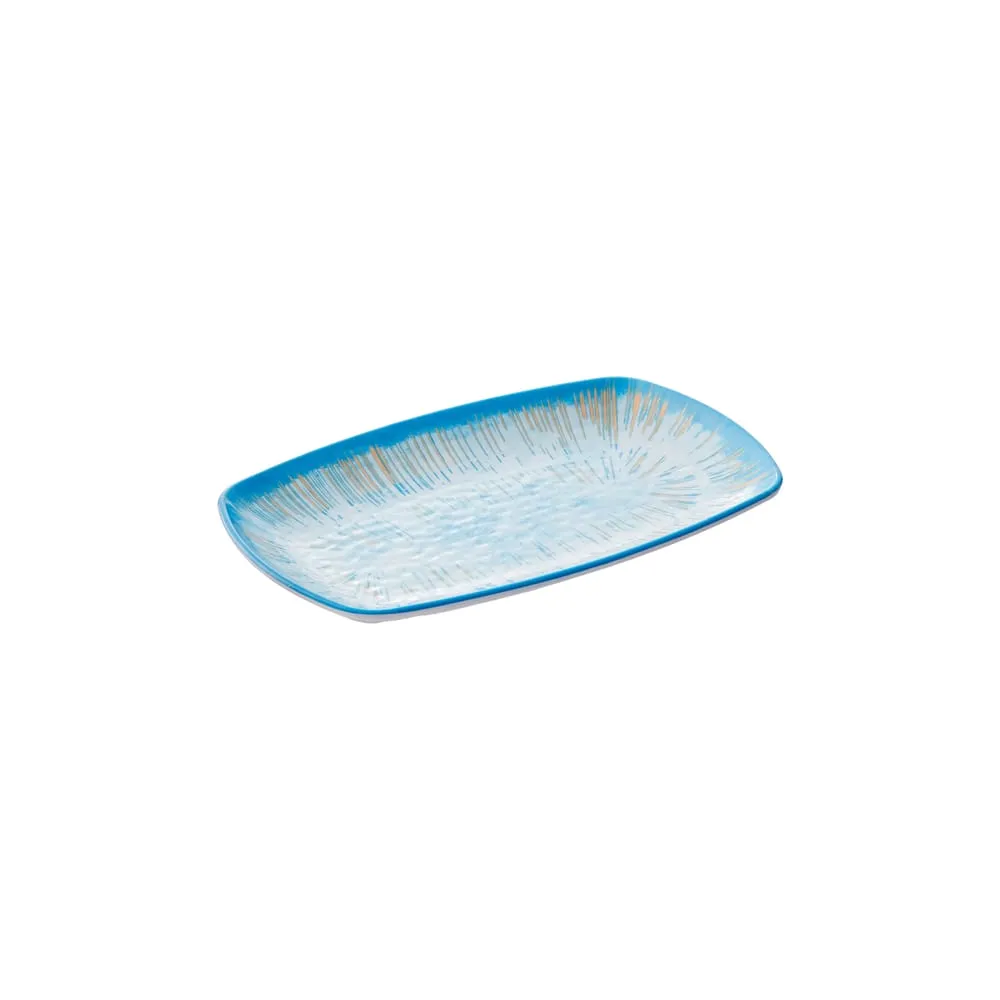 Piatto rettangolare Linea Oceano - 23,5 x 15 x 2,5 cm - melamina - Leone