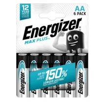 Pila stilo AA - 1,5V - Max Plus alcalina - Energizer - blister 6 pezzi