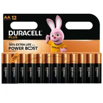 Pila stilo AA - 1,5V - Plus Powerboost - MN1500 - Duracell - blister 12 pezzi