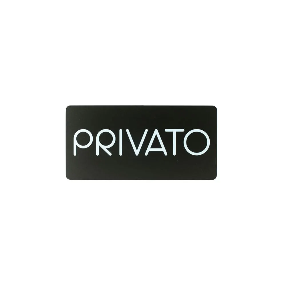 Pittogramma adesivo - Privato - 32,5 x 16 cm - PVC - nero/bianco - Stilcasa