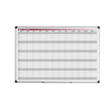 Planner magnetico annuale - 90 x 60 cm - silver - Bi-Office