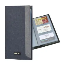 Portabiglietti in tessuto - 12 x 23 cm - capacitÃ  64 biglietti - grigio - City Time