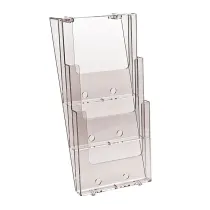 Portadepliant da parete triplo - 3 tasche A4 - trasparente - Studio T