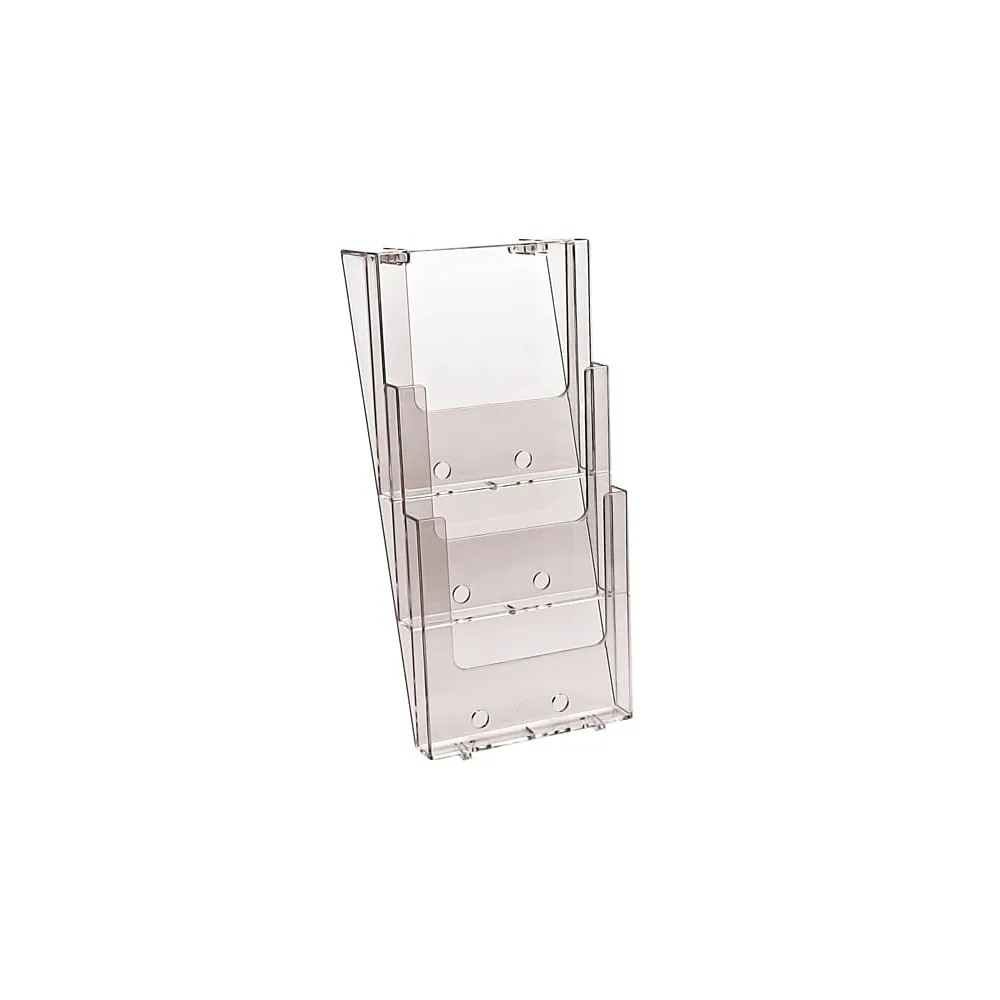 Portadepliant da parete triplo - 3 tasche A4 - trasparente - Studio T
