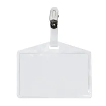 Portanome Pass 3P - clip in metallo - senza cartoncino - 9,5 x 6 cm - PP - buccia - Sei Rota - conf. 10 pezzi