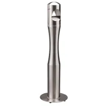 Posacenere da terra - a colonna - diametro 13 cm - H 108 cm - base 29 cm - inox silver - Medial