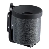 Posacenere murale Nido - diametro 9,5 cm - H 13,5 cm - 0,5 L - metallo verniciato - silver punteggiato - Medial