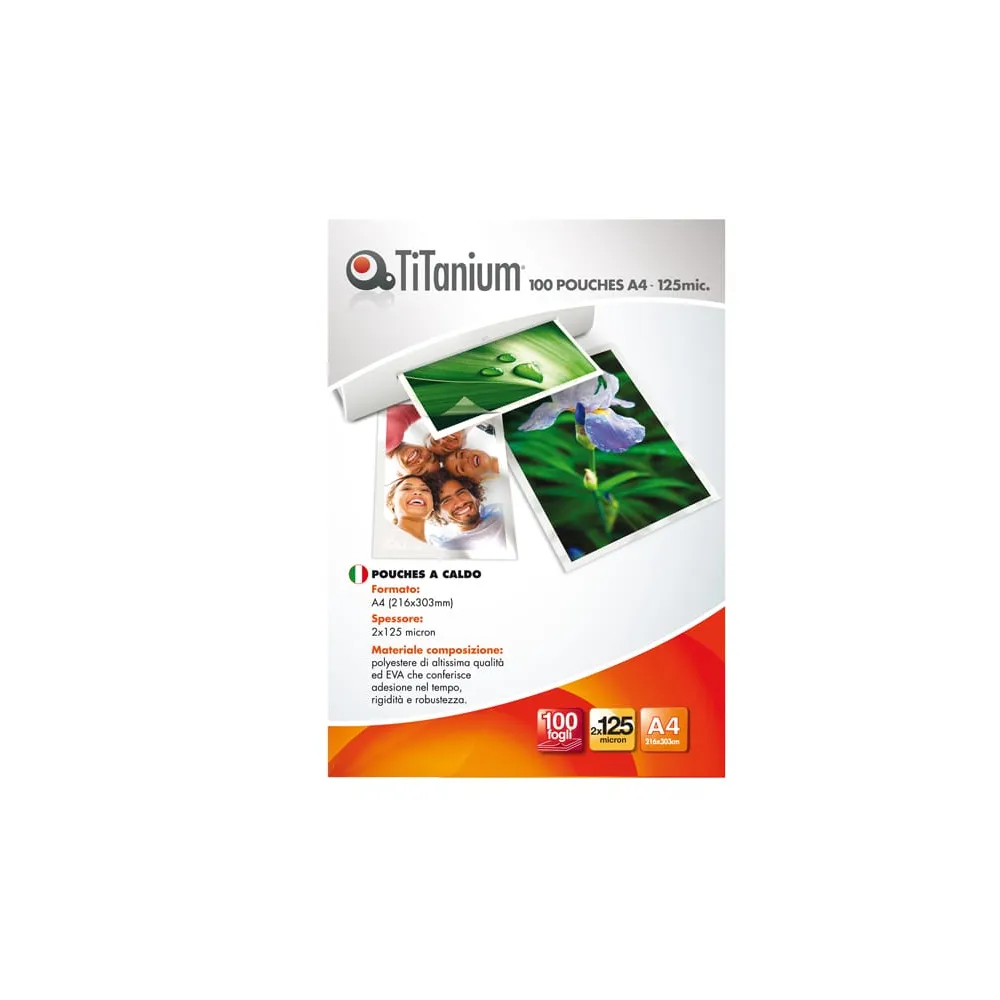Pouches - A4 - 216x330 mm - 2x125 micron - Titanium - conf. 100 pezzi