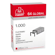 Punti eurostaples 64 Global - 6/4 - Romeo Maestri - scatola da 1000 punti