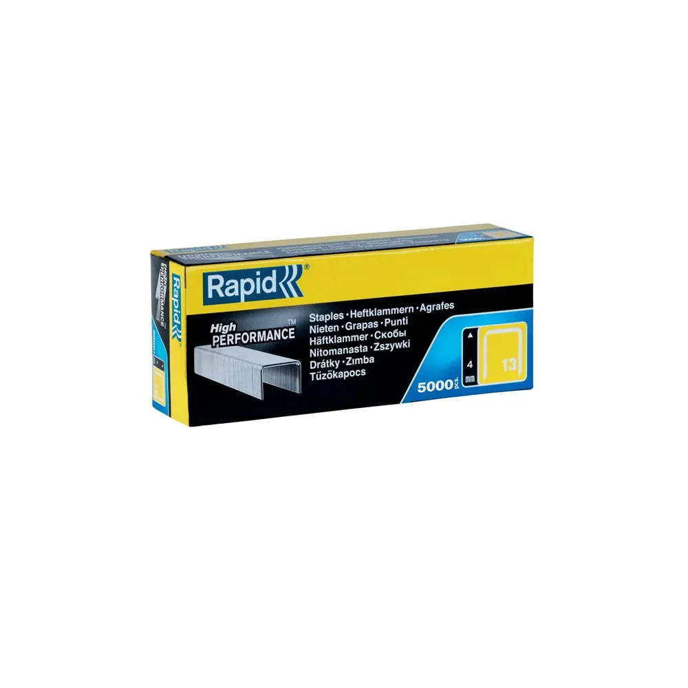 Punti galvanizzati - 13/4 - 4 mm - metallo - Rapid - conf. 5000 pezzi