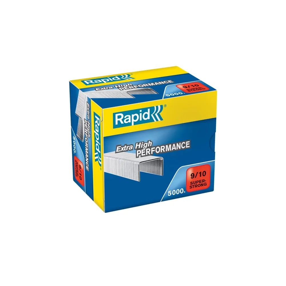 Punti Rapid Super Strong - alti spessori - 9/10 - acciaio zincato - metallo - Rapid - conf. 5000 pezzi
