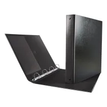 Raccoglitore Nettuno - 22 x 30 cm - 4 anelli a R 30 mm - dorso 3,5 cm - nero - Sei Rota