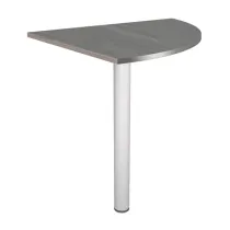 Raccordo angolare 90Â° per scrivanie Easy - 80 x 80 cm - frassino toscano/grigio alluminio