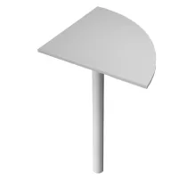 Raccordo angolare 90Â° per scrivanie Easy - 80 x 80 cm - grigio/grigio alluminio