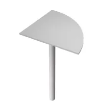 Raccordo angolare 90Â° per scrivanie Easy - 80 x 80 cm - grigio/grigio cromato