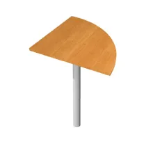 Raccordo angolare 90Â° per scrivanie Easy - 80 x 80 cm - noce chiaro/grigio cromato