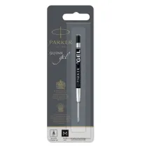 Refill sfera  QuinkGel - punta media - metallo - nero - Parker