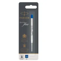 Refill sfera QuinkFlow - punta media - metallo - blu  - Parker