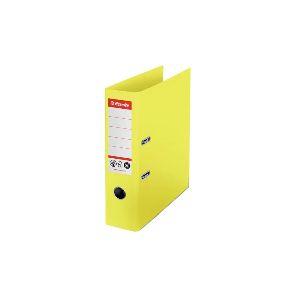 Registratore a leva - CO2 neutral - A4 - dorso 75 mm - giallo - Esselte