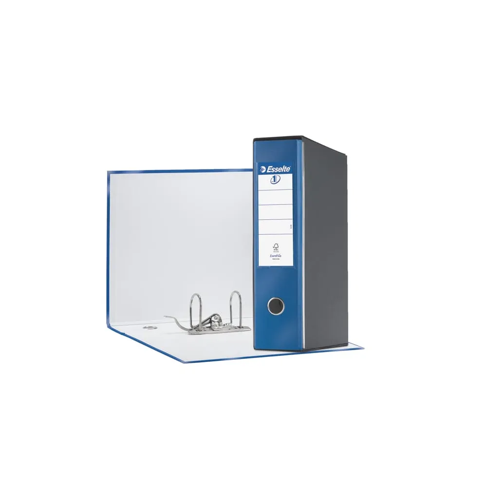 Registratore Eurofile G55 - dorso 8 cm - protocollo 23 x 33 cm - blu metallizzato - Esselte