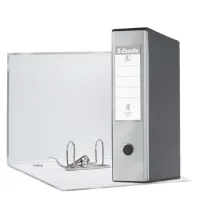 Registratore Eurofile G55 - dorso 8 cm - protocollo 23 x 33 cm - grigio metallizzato - Esselte
