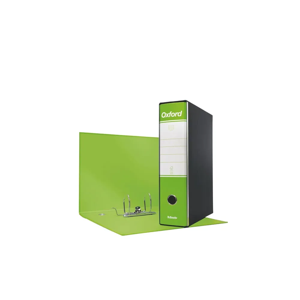 Registratore Oxford G83 - dorso 8 cm - commerciale 23 x 30 cm - verde lime - Esselte
