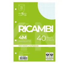 Ricambi forati Quaxima - A5 - 4 mm - 80 gr - Pigna - conf. 40 pezzi