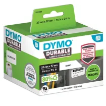 Rotolo 800 etichette LW Durable 1933084 - 57 x 32 mm - PP - bianco - Dymo
