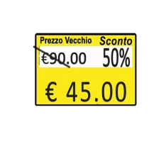 Rotolo da 600 etichette per Printex Z 17 - PREZZO VECCHIOâ€¦SCONTOâ€¦ - 26x19 mm - adesivo permanente - giallo - Printex - pack