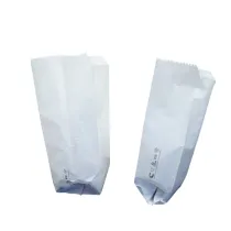 Sacchetti - carta kraft - 15 x 30 cm - soffietti laterali 11 cm - bianco - Favorit - conf. 100 pezzi