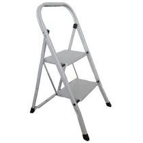 Scaletta DalÃ¬ - 2 gradini - acciaio verniciato - grigio chiaro - Marchetti