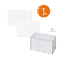 Scatola 100 biglietti + 100 buste - Dalmazia - bianco - 7,5 x 11,2 cm - Rex Sadoch