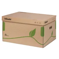 Scatola container EcoBox -  34,5 x 43,9 x 24,2cm - apertura superiore - avana - Esselte