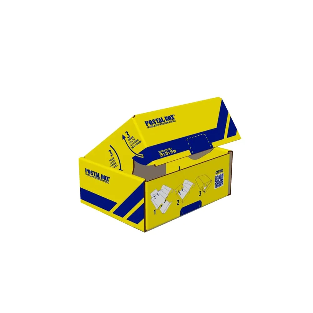 Scatola spedizioni Postal Box - S - 26 x 19 x 10 cm - giallo/blu - Blasetti