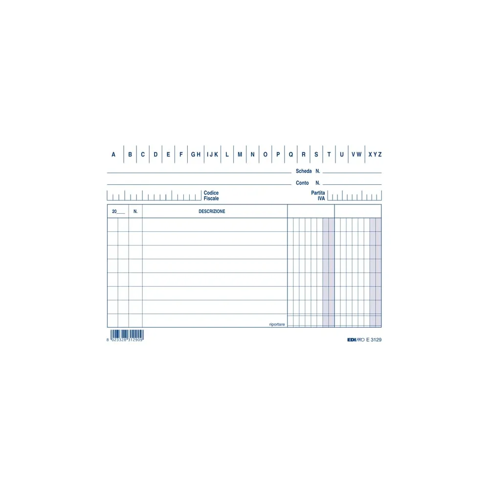 Schede - 2 colonne - 10,5 x 15 cm (orizzontale) - Edipro - conf. 100 pezzi