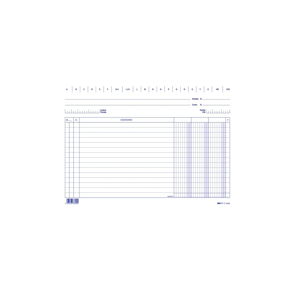 Schede - 3 colonne - 17 x 24 cm orizzontale - Edipro - conf. 100 pezzi