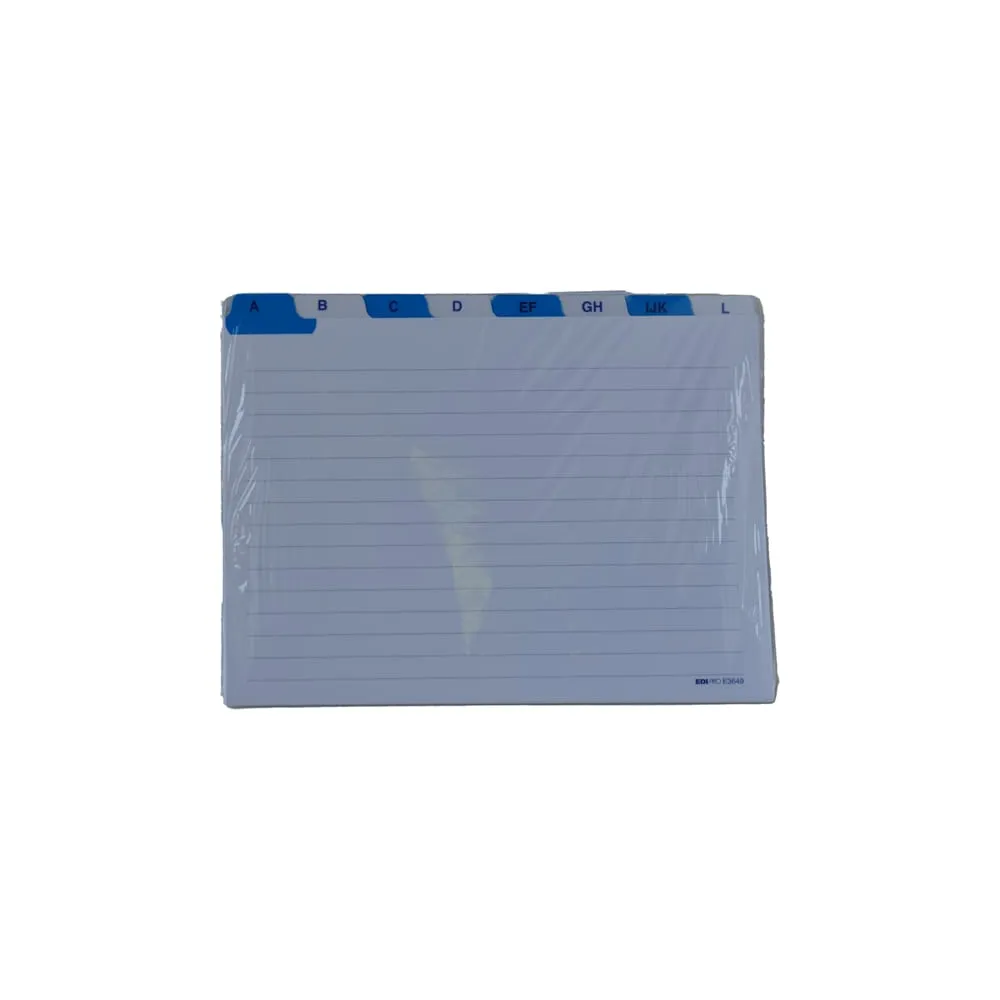 Schede - rubrica A/Z -  17x24 cm (orizzontale) - bianco - Edipro
