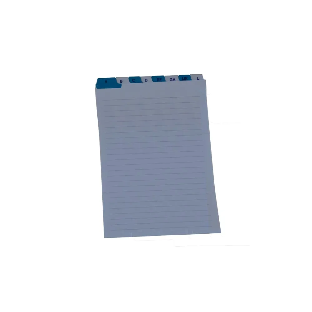 Schede - rubrica A/Z -  24x17 cm (verticale) - bianco - Edipro