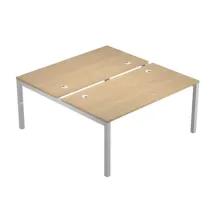 Scrivania a 2 postazioni contrapposte AgorÃ  - 120 x 168 x 72,5 cm - rovere