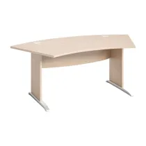 Scrivania AgorÃ  Direction - fianchi pannello - piedi in metallo - 190 x 96 x 73 cm - rovere