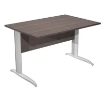 Scrivania lineare Easy - 140 x 80 x 72 cm - Frassino toscano/grigio alluminio