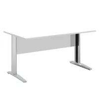 Scrivania lineare Easy - 160 x 80 x 72 cm - Bianco/grigio cromato