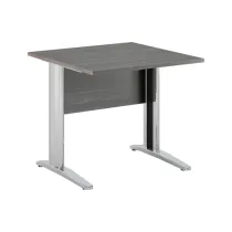 Scrivania lineare Easy - 80 x 80 x 72 cm - Frassino toscano/grigio cromato