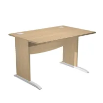 Scrivania Operativa AgorÃ  Basic - fianchi a L melaminico - 120 x 80 x H 73 cm - rovere