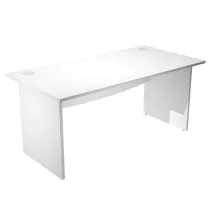 Scrivania Operativa AgorÃ  Basic - fianchi melaminico - 140 x 80 x H 73 cm - bianco