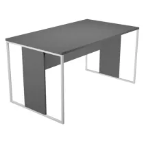Scrivania singola Essence - 140 x 80 cm - Antracite - Gamba bianco
