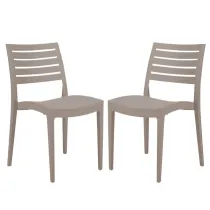 Sedia Firenze - 49 x 51 x 80 cm - polipropilene - juta - Grandsoleil - conf. 2 pezzi