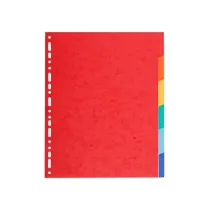 Separatore Forever - 6 tacche - cartoncino riciclato 220 gr - A4 maxi - mutlicolore - Exacompta